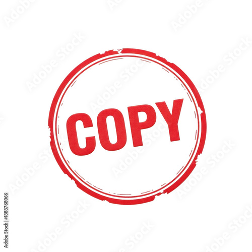 Red copy stamp icon isolated on transparent background