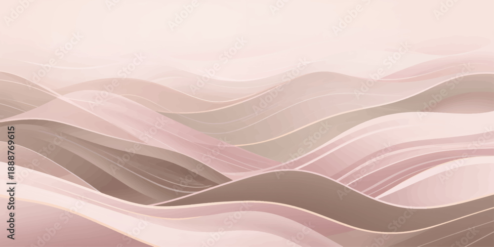 Obraz premium Soft pink abstract background featuring flowing silk waves and smooth satin curves in a light wavy pattern for a modern fabric texture wallpaper design
