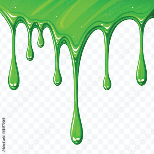 realistic 3d glossy liquid paint droplets dripping down in different color style isolated on transparent background