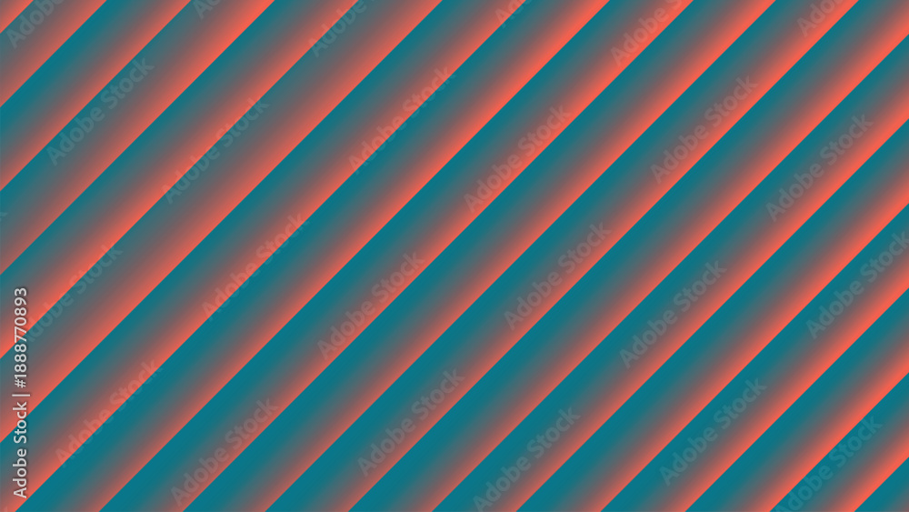 Obraz premium Abstract Diagonal Stripes Background with Teal and Orange Gradient