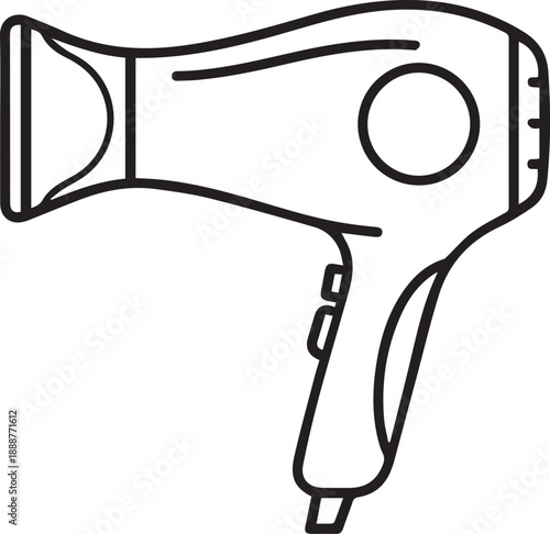 Modern hair dryer in sleek design for styling and grooming