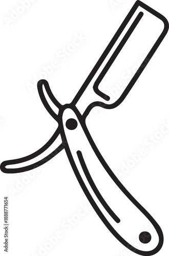 Vintage straight razor for traditional barbershop grooming and shaving