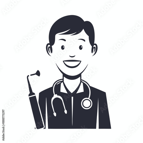 Orthodontic Braces on Tooth Outline Icon for Dental Alignment Treatment