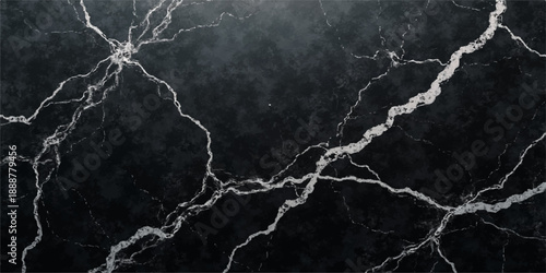 An abstract dark night sky filled with a powerful electric lightning bolt striking through a weathered black and white old paper texture background during a dangerous thunderstorm