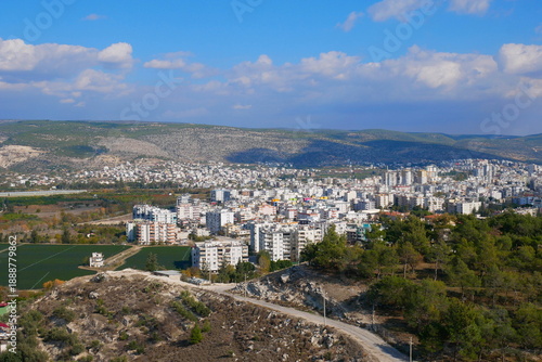 The streets of the city of Silifke in Turkiye. City streets of the Turkish city