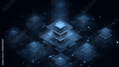 Layers of holographic fields form an infrastructure ecosystem in a digital space