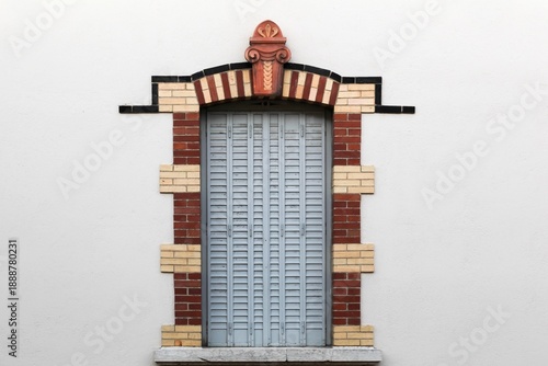 Window in the medieval town of Chatillon sur Chalaronne in France