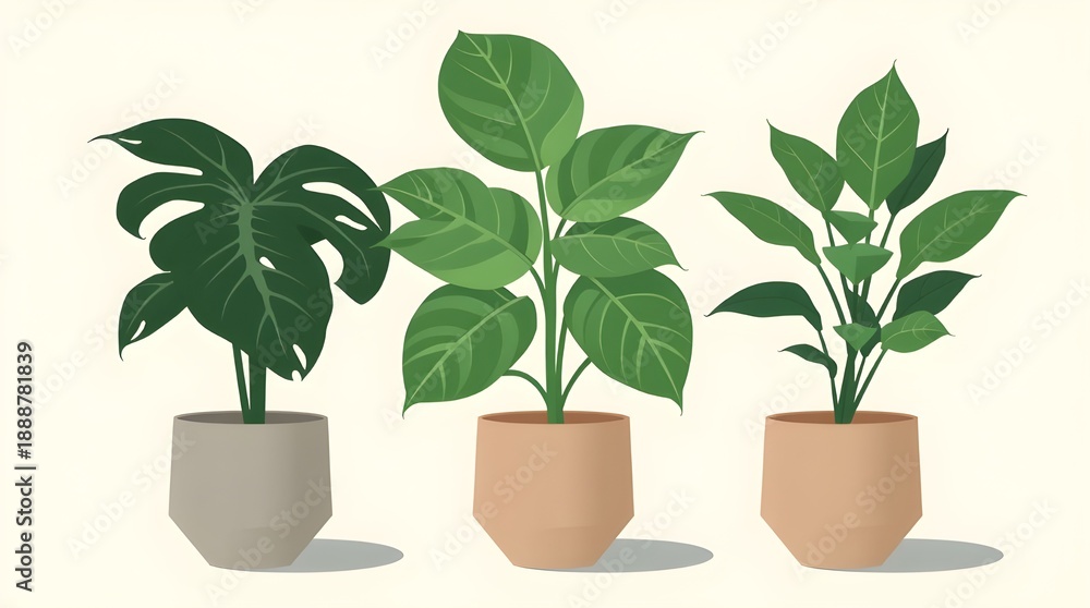 Fototapeta premium green plant in a pot isolated background