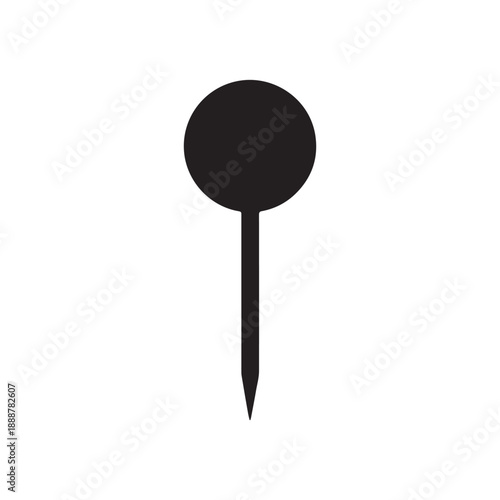 Push pin icon vector flat style 