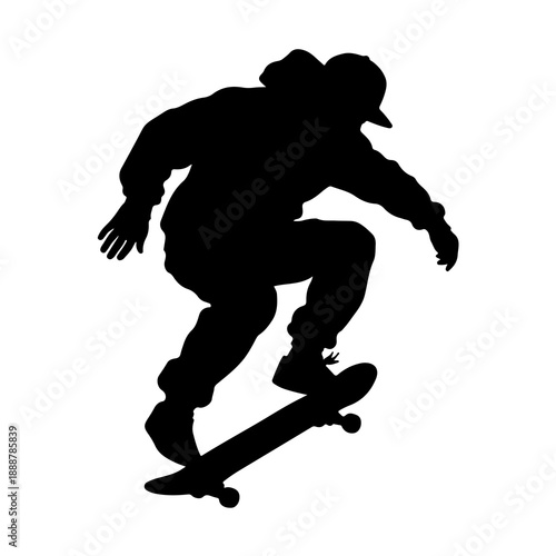 skateboarder silhouette vector
