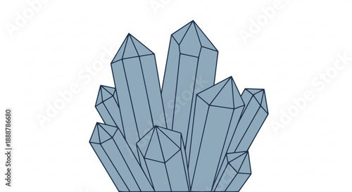 Seamless abstract blue purple crystal cluster pattern background