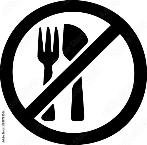 No Food Allowed Sign - Restriction Symbol