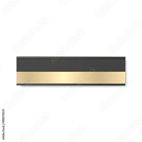 Free Download Blank blushed metal black and gold signage isolated on white background - GFXLoad
