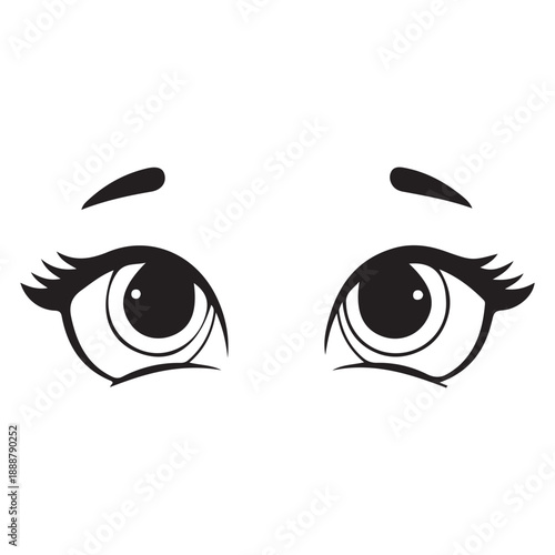 vector illustration of a girl face