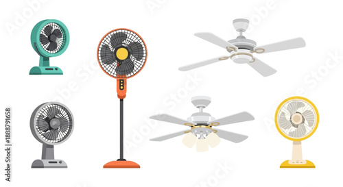 Six_different_types_of_fans_on_a_white_background