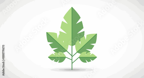 A_simplified_green_plant_with_multiple_pointed_leaves.
