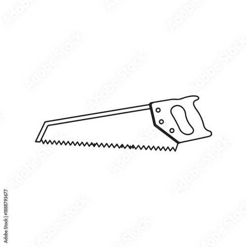 Saw icon vector flat style illustration
