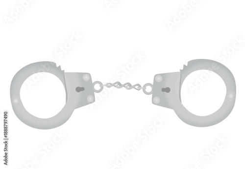 Handcuffs for arrest. vector illustration