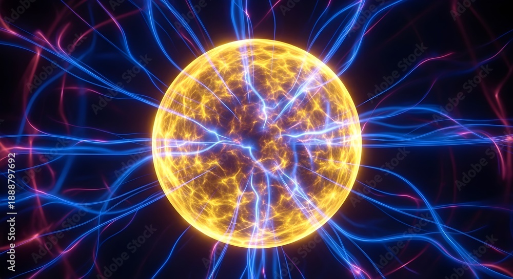 Fototapeta premium Abstract solar energy sphere