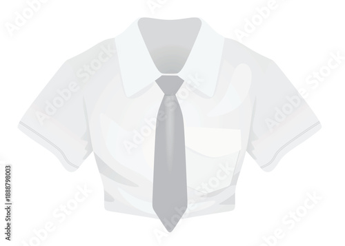 Sleeveless crop t shirt and mini skirt. vector