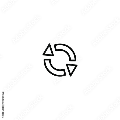 Free Download Simple black line arrows form a circular motion graphic illustration - GFXLoad