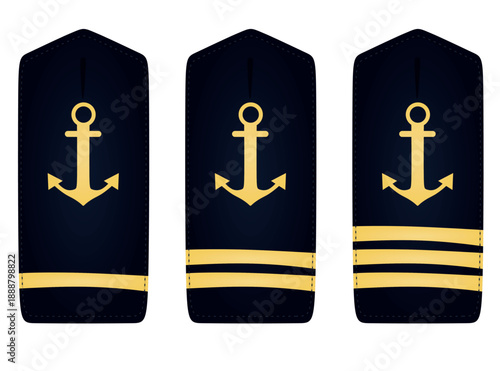 Navy shoulder patches. vector illustration