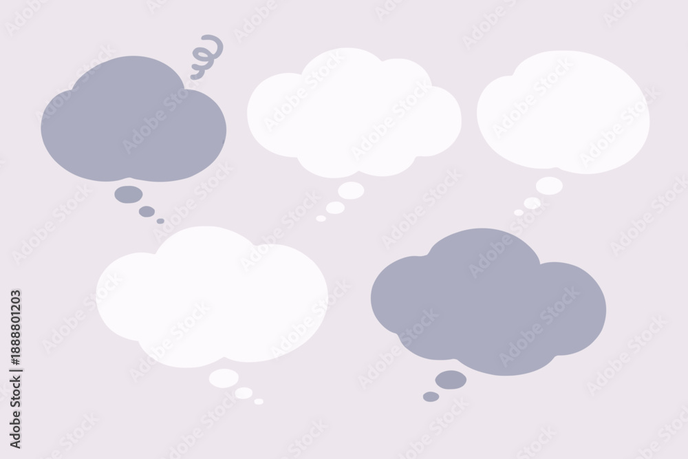 Obraz premium Simple Thought Bubbles Design
