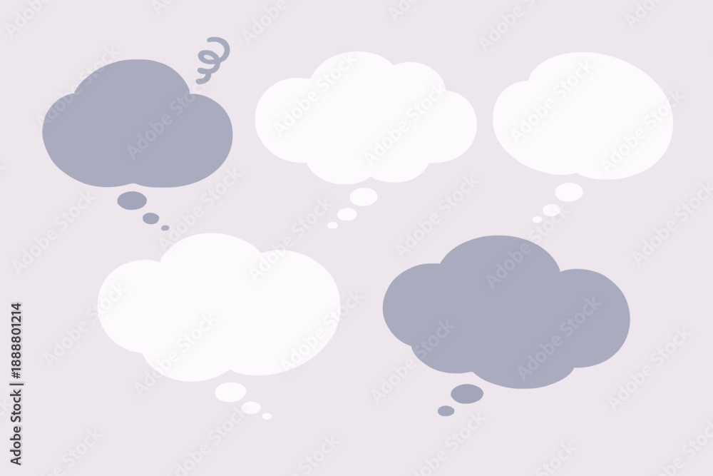 Obraz premium Simple Thought Bubbles Design