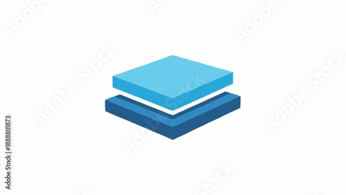 Blue stacked square blocks.