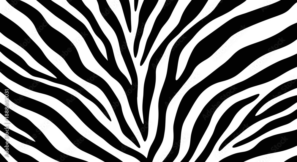 Fototapeta premium Black and white zebra pattern with striped texture.
