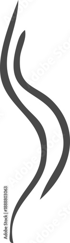 Smell steam and smoke lines icon. Air wind and scent linear hand drawn doodle. Hot vapor, aroma, smell, waves from food sketch.