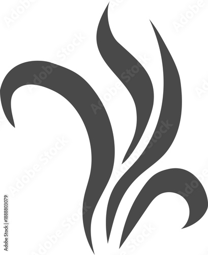 Smell steam and smoke lines icon. Air wind and scent linear hand drawn doodle. Hot vapor, aroma, smell, waves from food sketch.