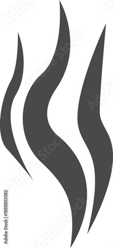 Smell steam and smoke lines icon. Air wind and scent linear hand drawn doodle. Hot vapor, aroma, smell, waves from food sketch.