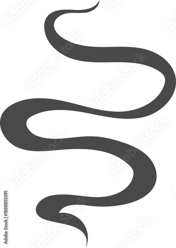 Smell steam and smoke lines icon. Air wind and scent linear hand drawn doodle. Hot vapor, aroma, smell, waves from food sketch.