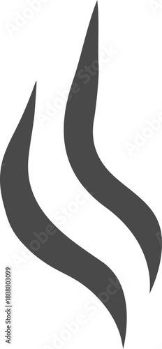 Smell steam and smoke lines icon. Air wind and scent linear hand drawn doodle. Hot vapor, aroma, smell, waves from food sketch.