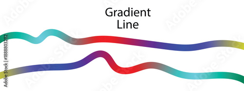 Abstract Organic Color Line Shapes. 