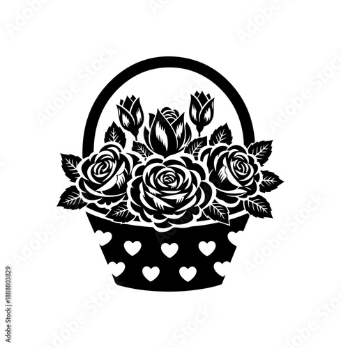 Victory on Mountain Peak with Heart Balloon