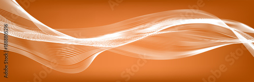 Abstract light orange Geometrical Background Connection structure. Science background. Connecting dots and lines. Big data visualization and Business .Vector illustration. chemical industry