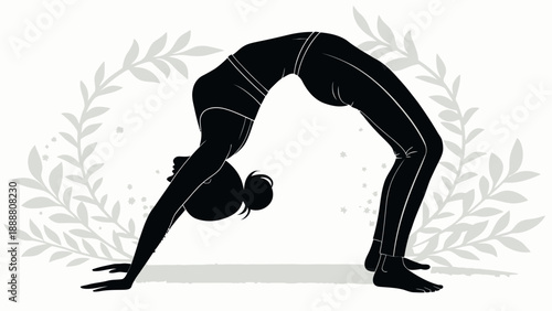 Woman performing yoga in a serene and peaceful environment