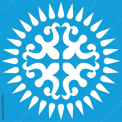 Ethnic patterns. Traditions of nomads, Kazakh steppes, Asian Mongolian Caucasus