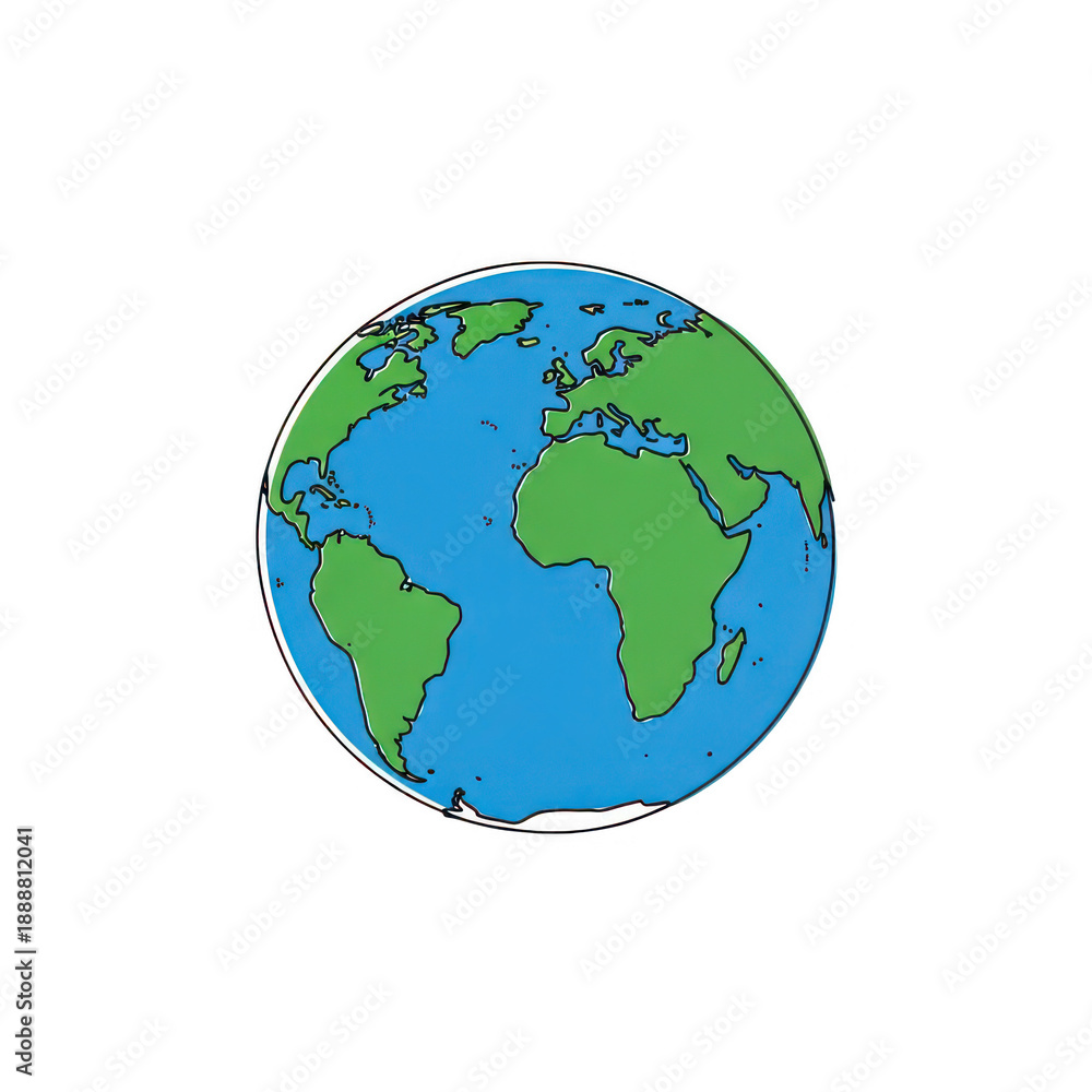 Fototapeta premium Illustration of the earth isolated on transparent background