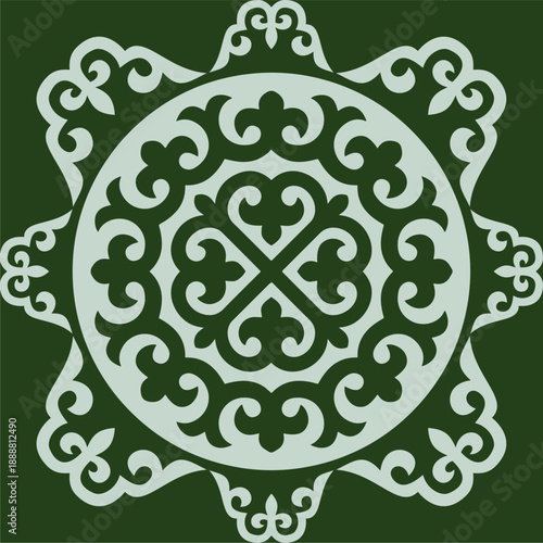 Ethnic patterns. Traditions of nomads, Kazakh steppes, Asian Mongolian Caucasus