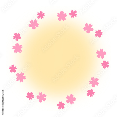  桜フレーム　吹き出し　飾り枠　春のフレーム　春の招待状・カードデザイン・ポスター・和風デザイン