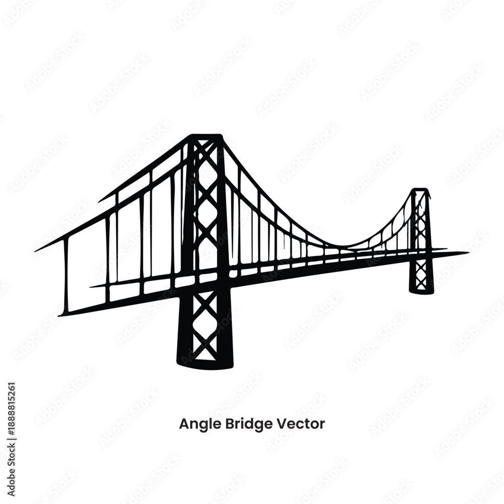 Obraz premium Angel Bridge to Heaven Vector Illustration