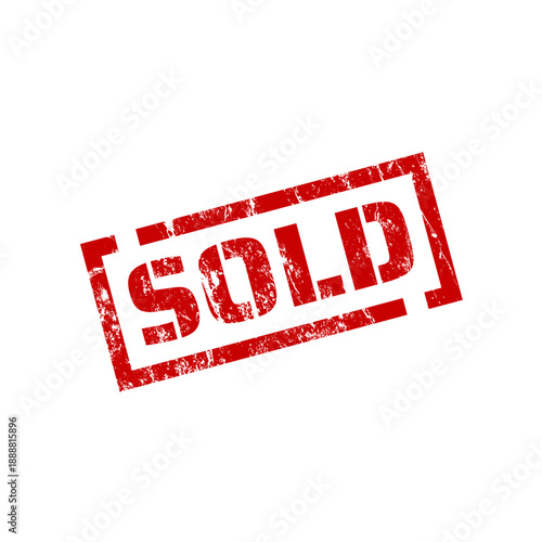Sold - rubber stamp - vector illustration