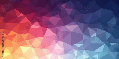 Colorful abstract geometric triangle background with polygon shapes and modern pattern design