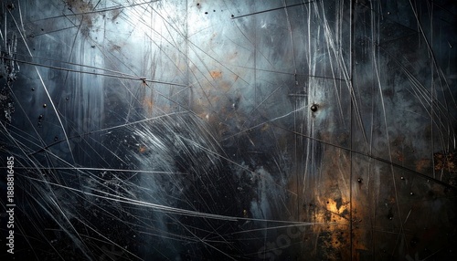 Abstract Scratched Metal Surface Texture Background.