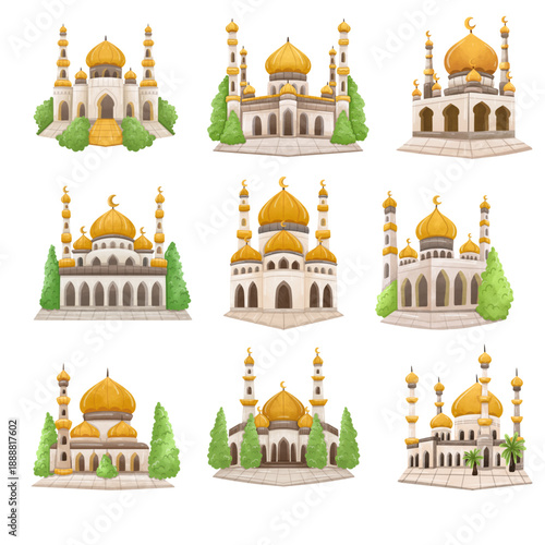 Mosque islamic watercolor