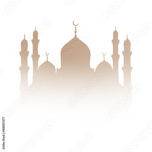 Brown mosque sillhouette
