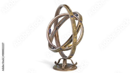 magical gyroscope on white background